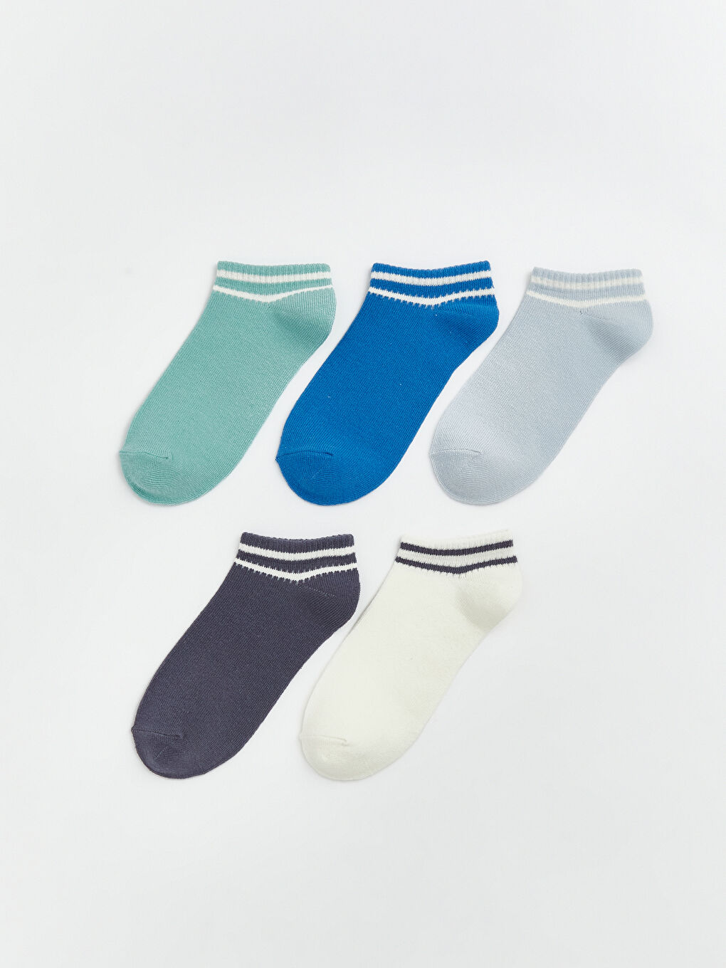 Karışık Çizgili Erkek Çocuk Patik Çorap 5'li