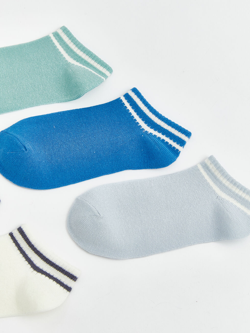 Karışık Çizgili Erkek Çocuk Patik Çorap 5'li-1