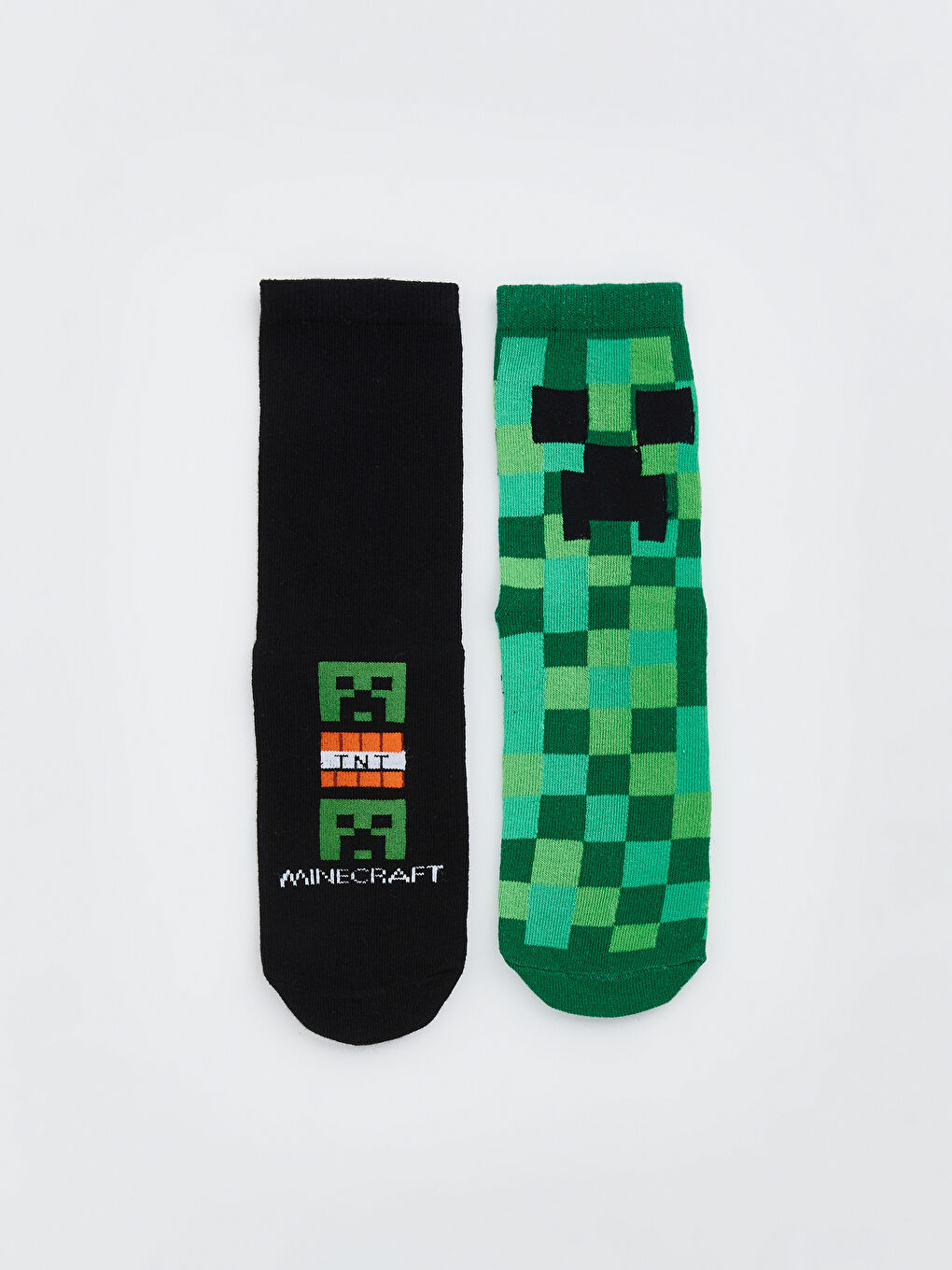 Karışık Minecraft Desenli Erkek Çocuk Soket Çorap 5'li-1