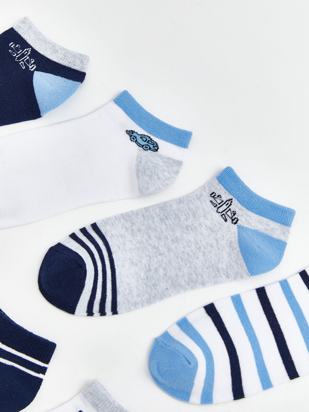 Desenli Erkek Çocuk Patik Çorap 7'li-1