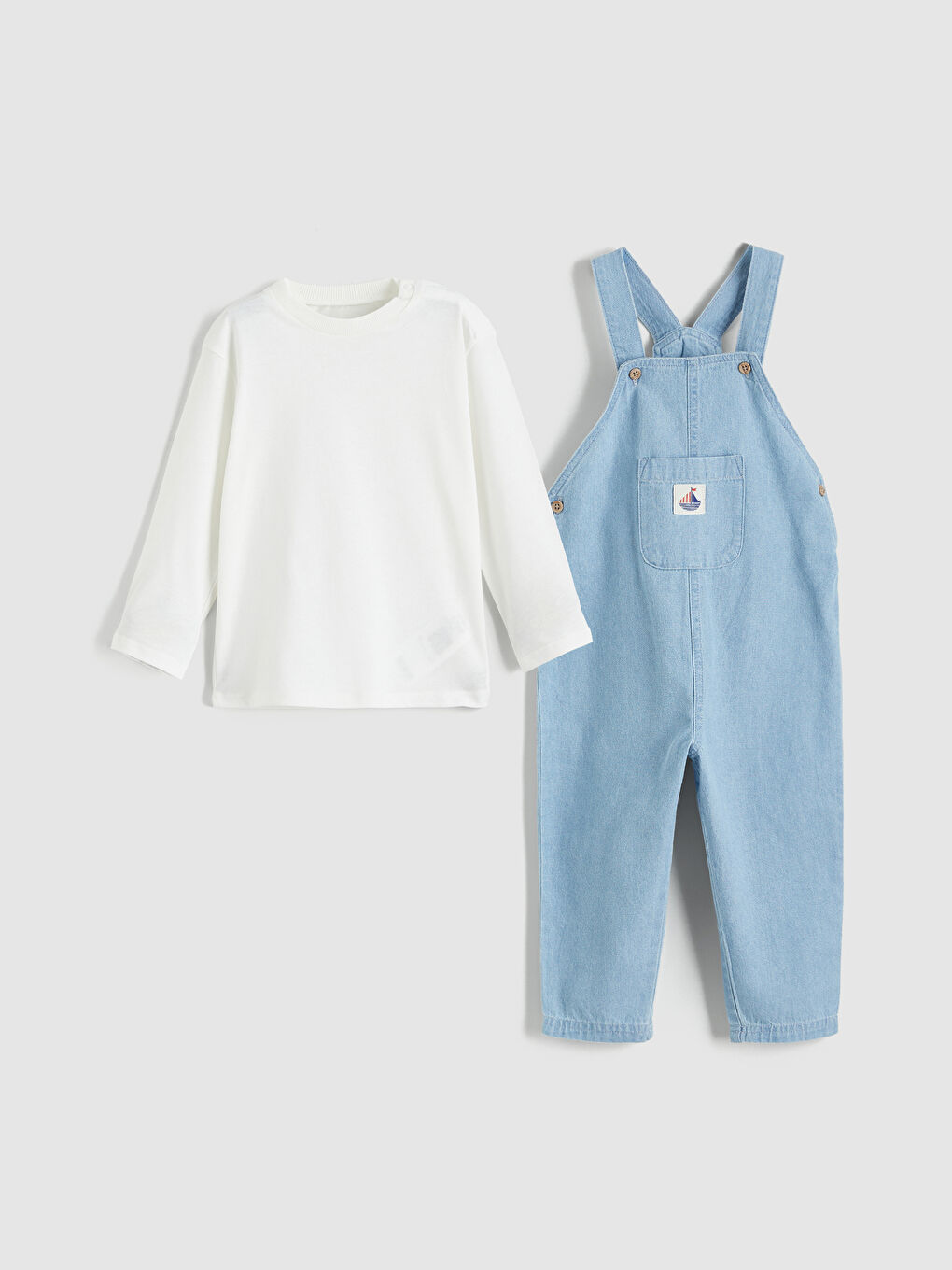 Baby Boy Jean Overalls and Tee