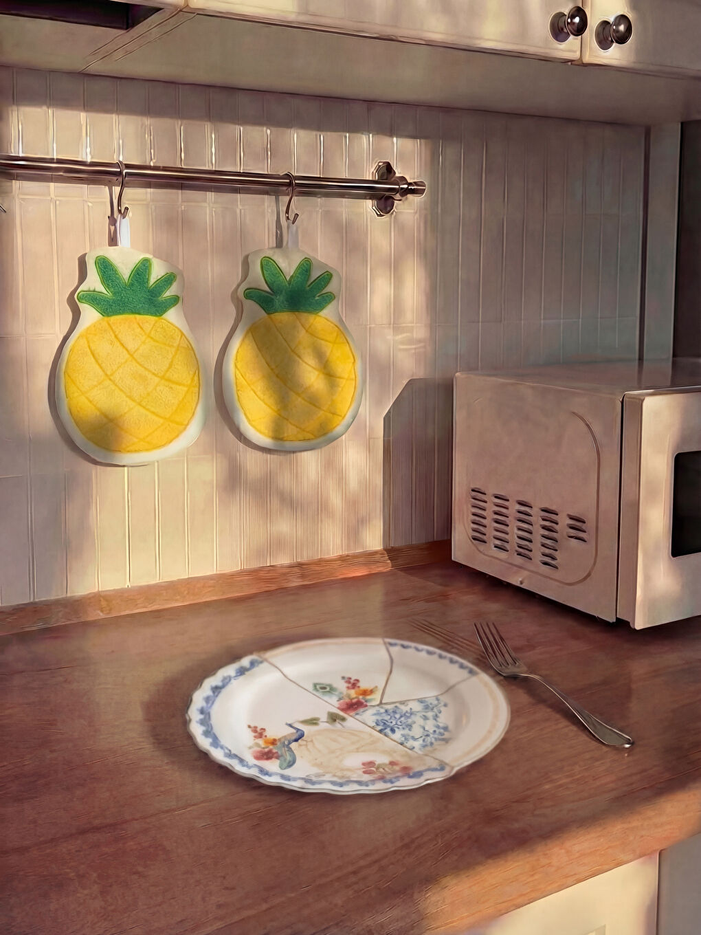 Karışık Ananas Desenli Kurulama Bezi 2'li