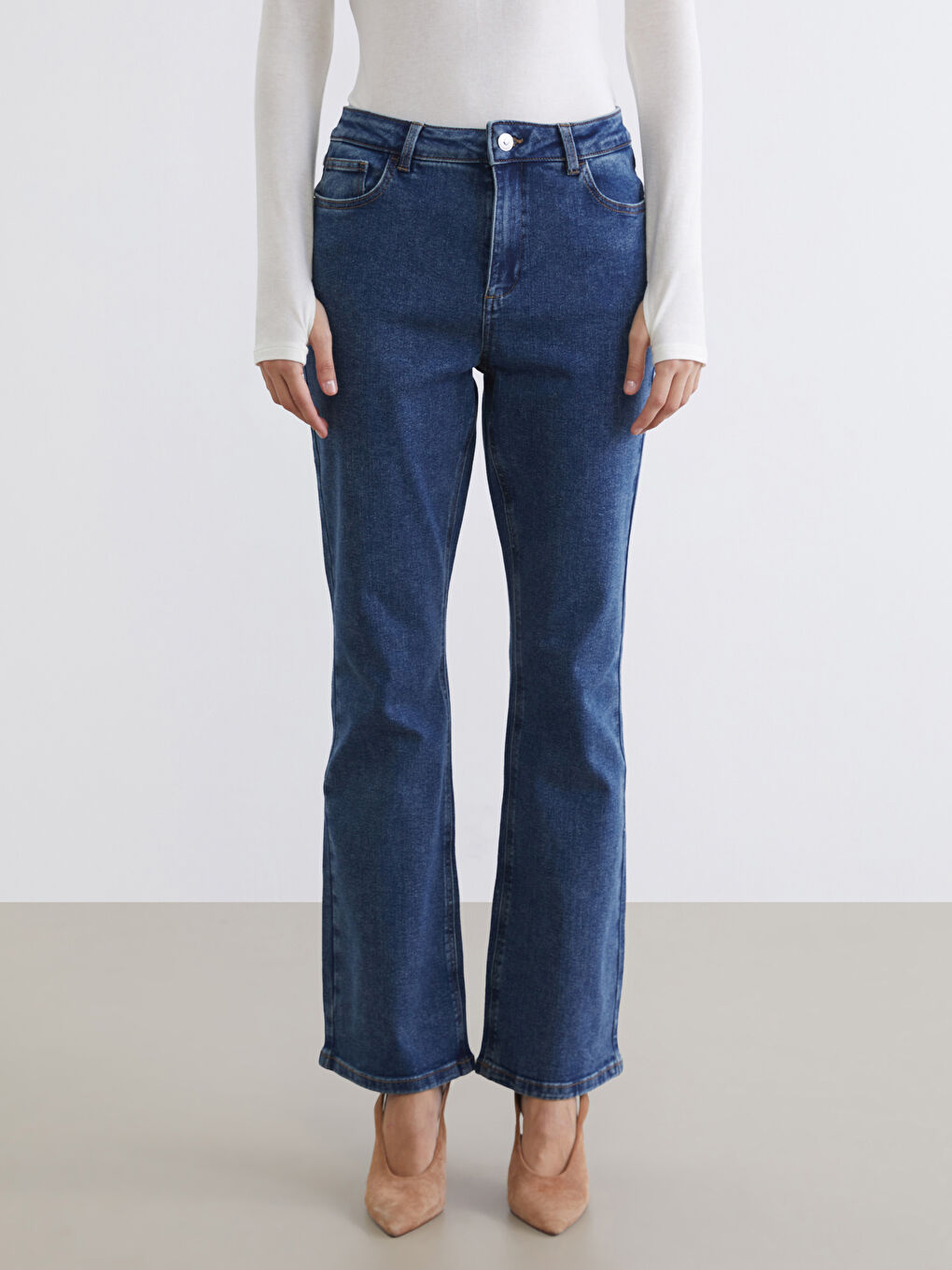 Flare Ženske Farmerke-1