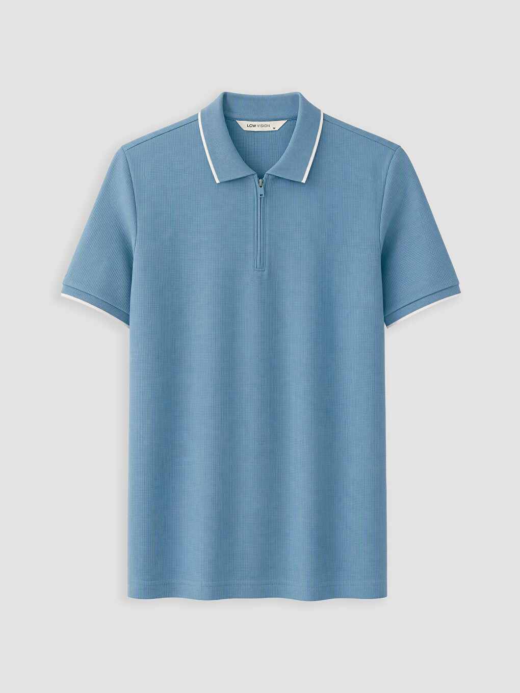 Polo Collar Waffle Men's T-shirt-4