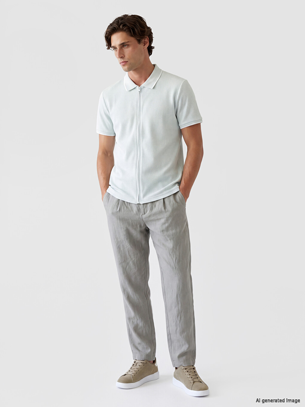 T-shirt Turquoise Homme-1