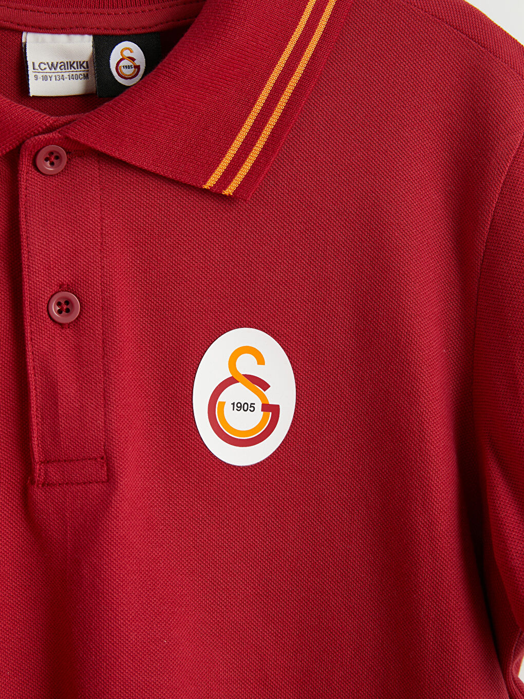Kırmızı Polo Yaka Galatasaray Baskılı Erkek Çocuk Tişört-1