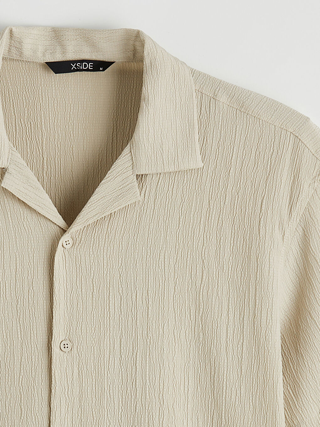 Gri Regular Fit Resort Yaka Erkek Gömlek-5