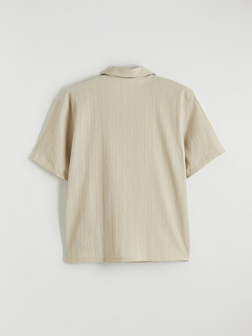 Gri Regular Fit Resort Yaka Erkek Gömlek-6