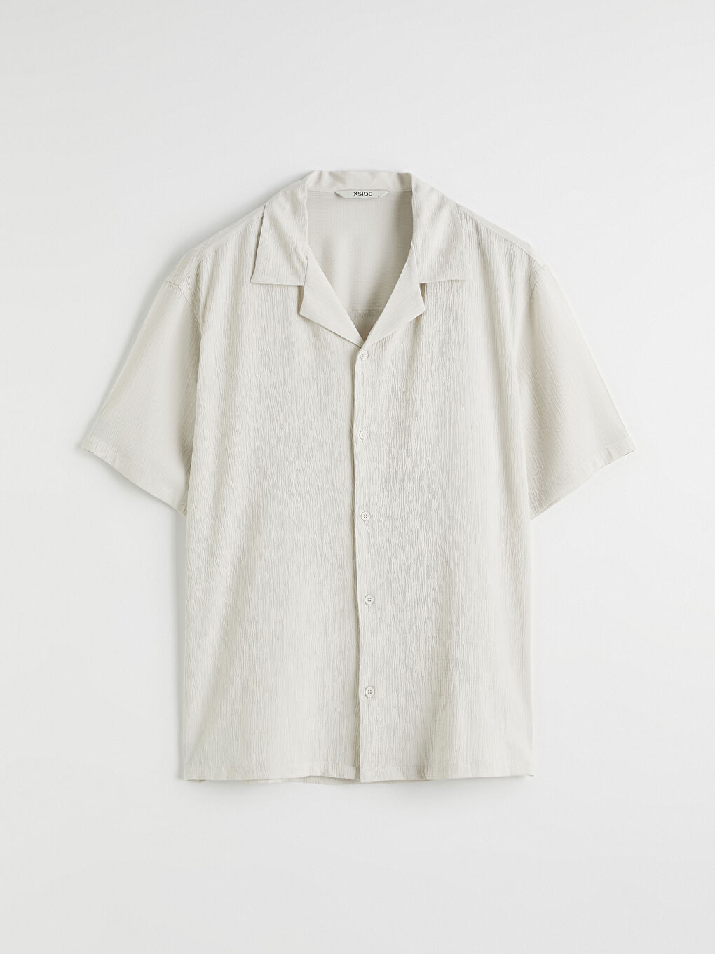 Bej Regular Fit Resort Yaka Erkek Gömlek-4