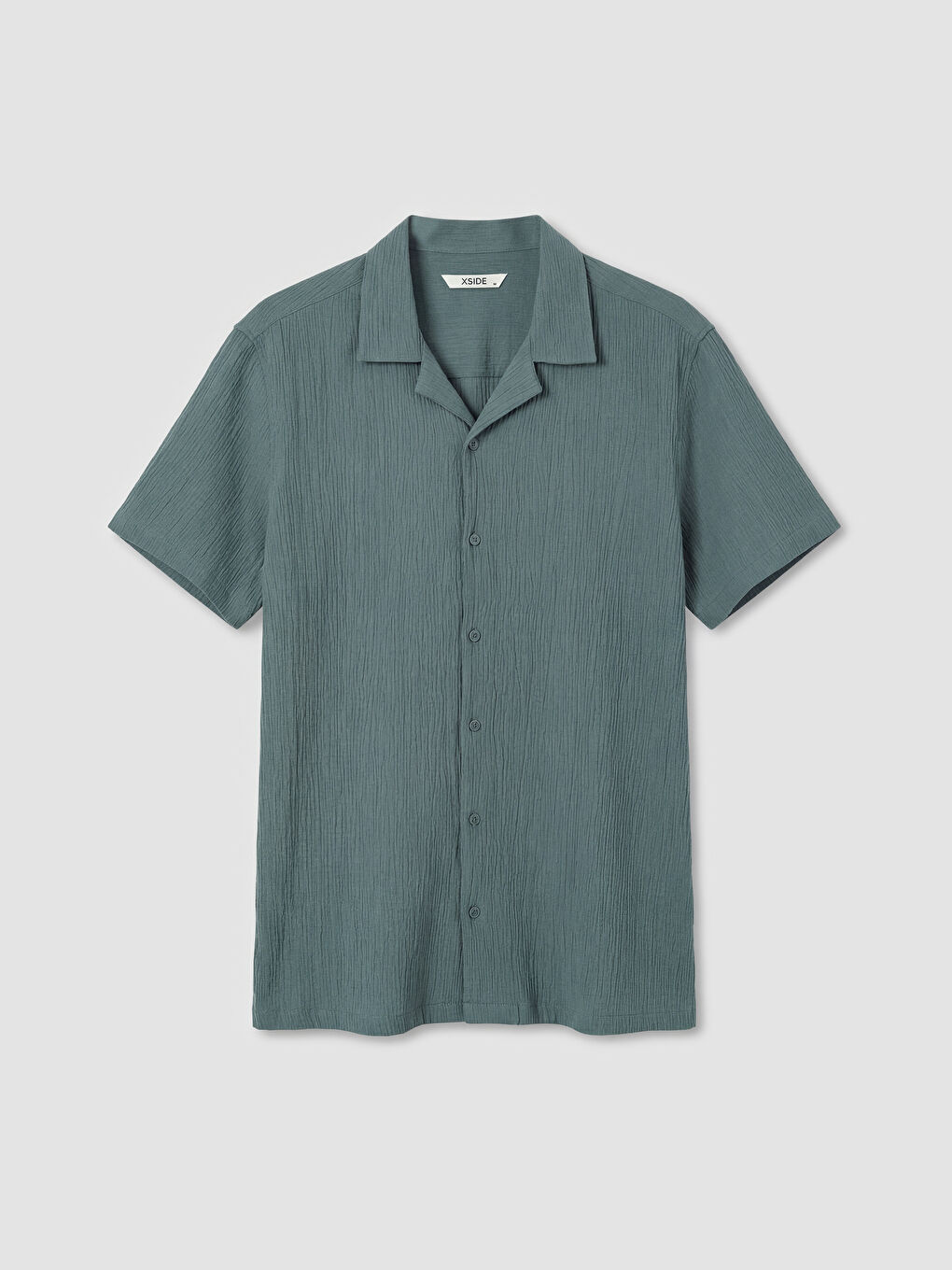 Yeşil Regular Fit Resort Yaka Erkek Gömlek-8