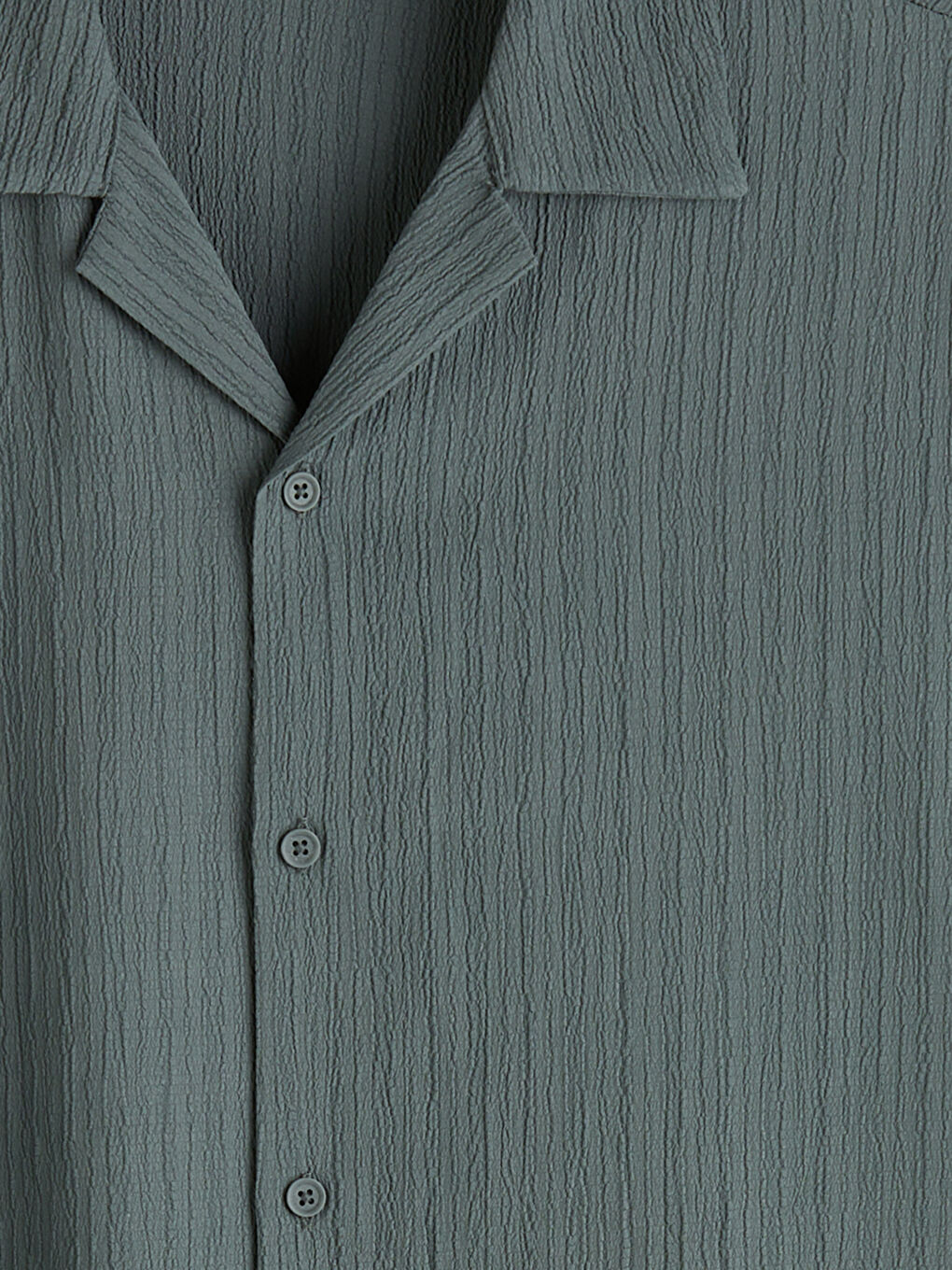 Yeşil Regular Fit Resort Yaka Erkek Gömlek-10