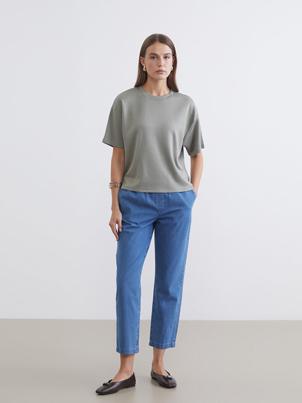 Әйелдер жасыл Футболка-1