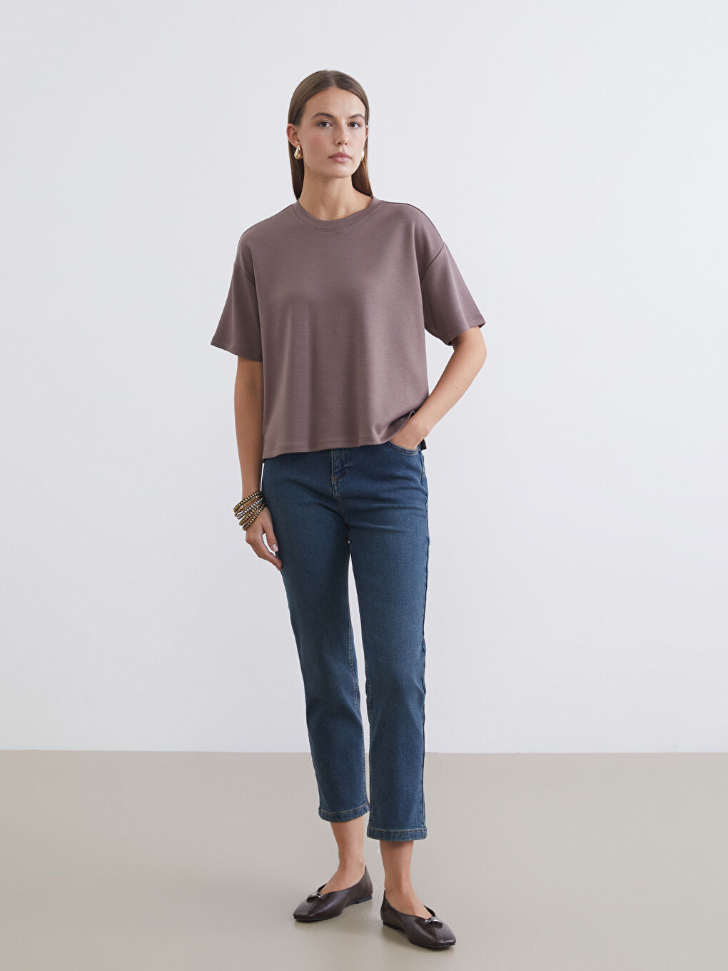 Әйелдер қоңыр Футболка-3