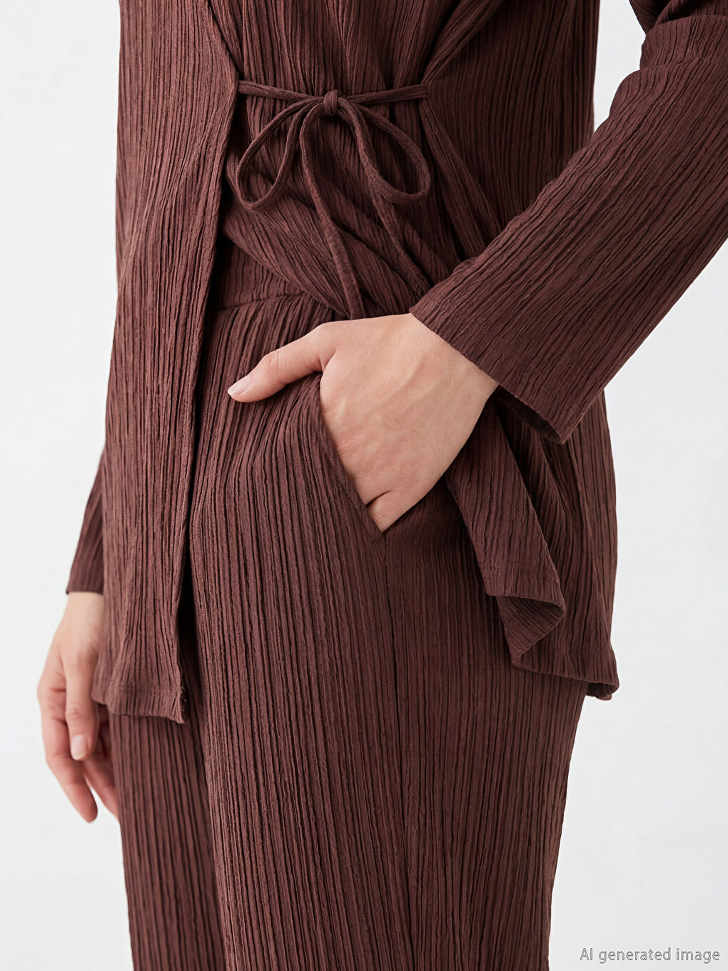 Woman BROWN Trousers-2