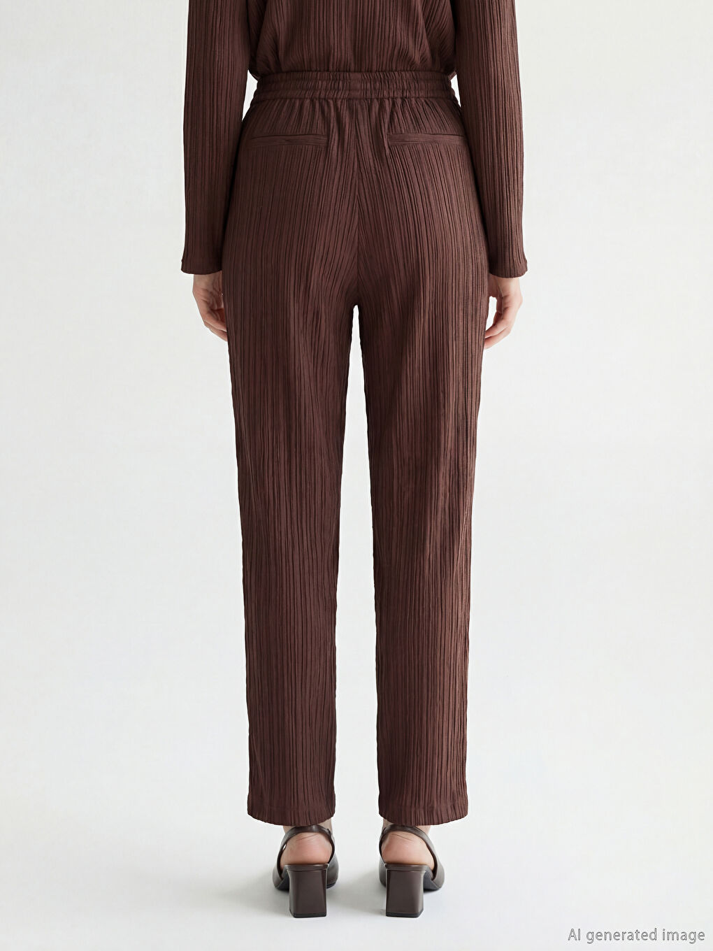 Woman BROWN Trousers-3
