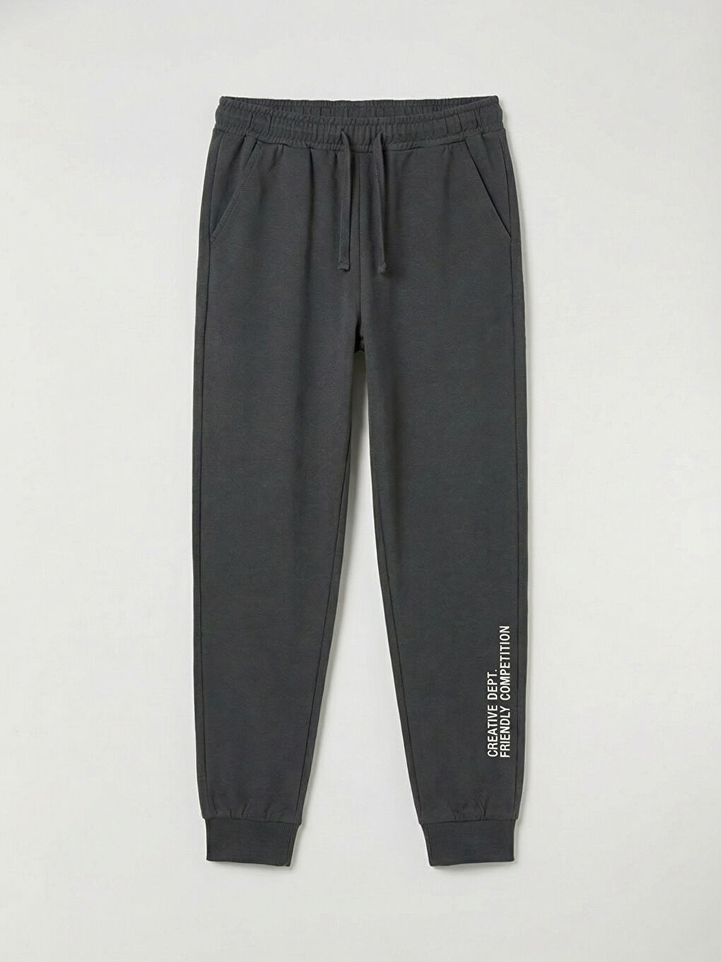 Antrasit Erkek Çocuk Yazı Baskılı Jogger Eşofman Altı