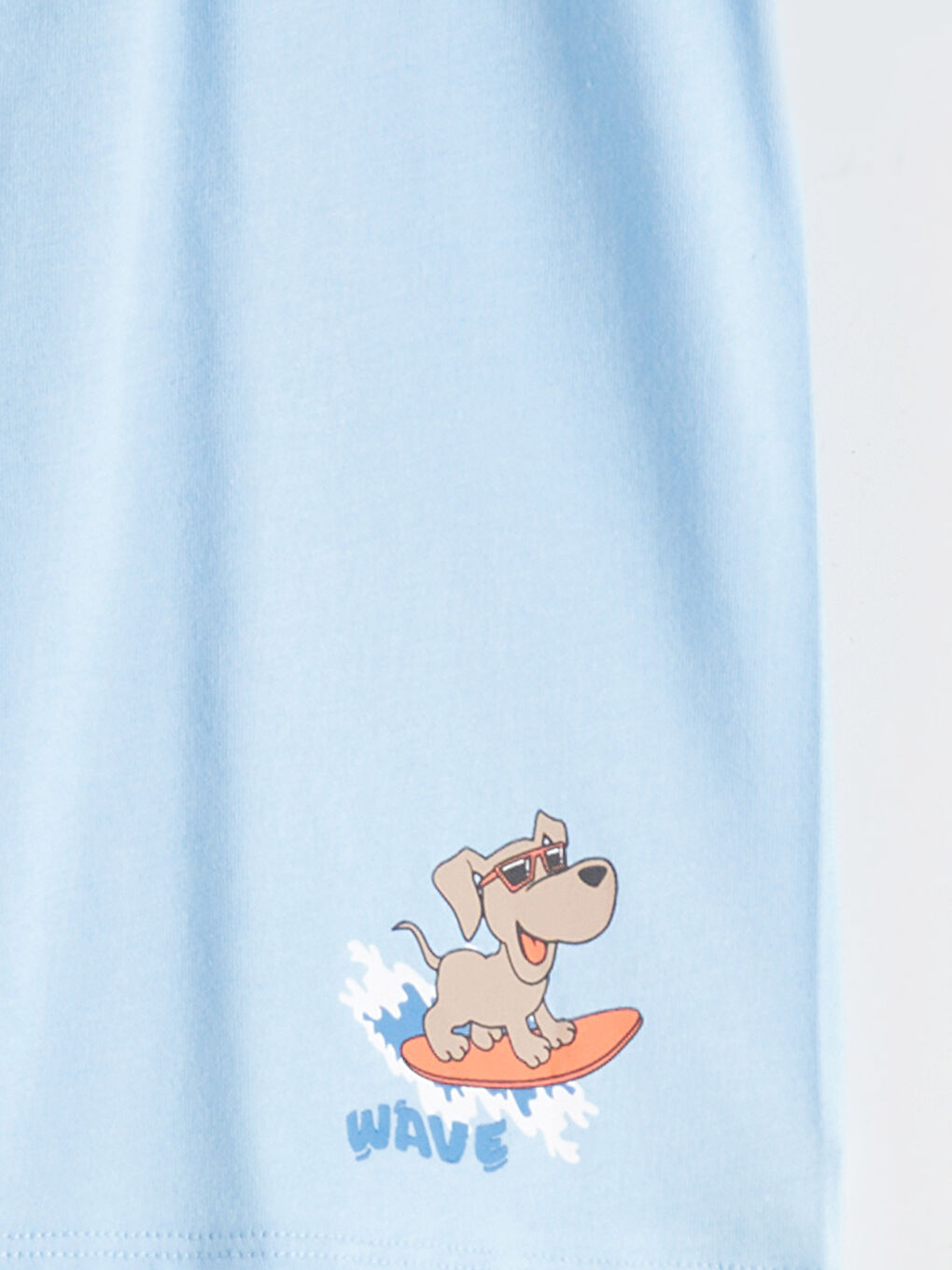 Mavi Baskılı Erkek Çocuk Pijama Şort 2'li-5