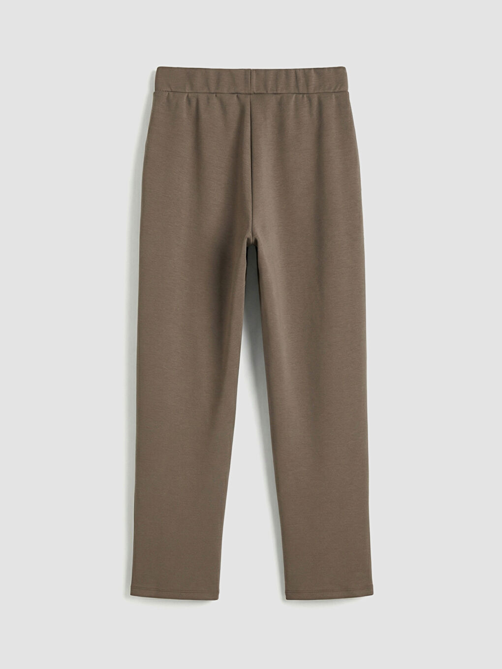 Kahverengi Beli Lastikli Soft Touch Kadın Eşofman Altı-1