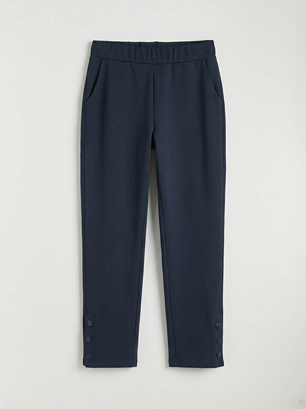 Lacivert Beli Lastikli Soft Touch Kadın Eşofman Altı