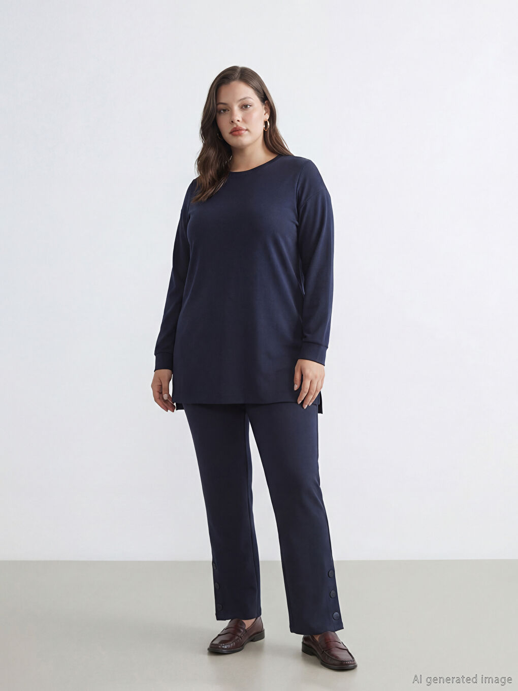 پانتۆڵی ئارەقەی نرمی بۆ ژنان بە کەمەر لاستیکی-1