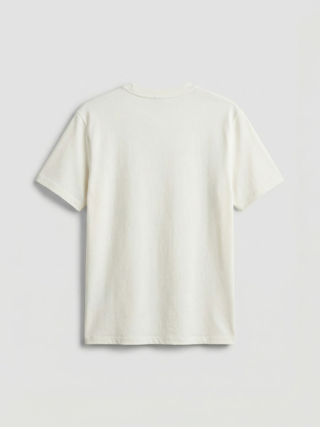 Ekru Bisiklet Yaka Erkek Tişört-1