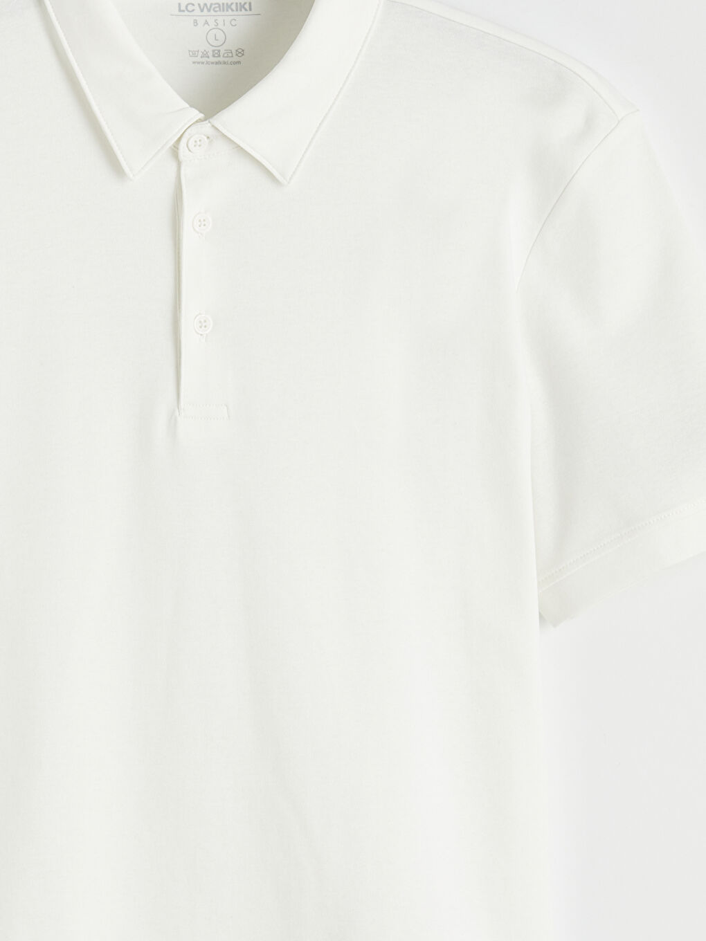 Ekru Polo Yaka Erkek Tişört-5