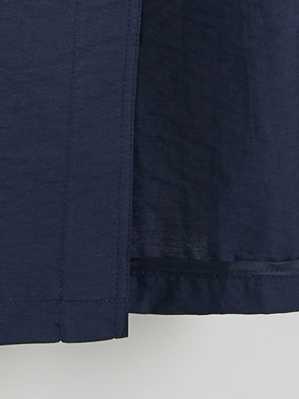Lacivert Gömlek Yaka Kadın Yağmurluk-5
