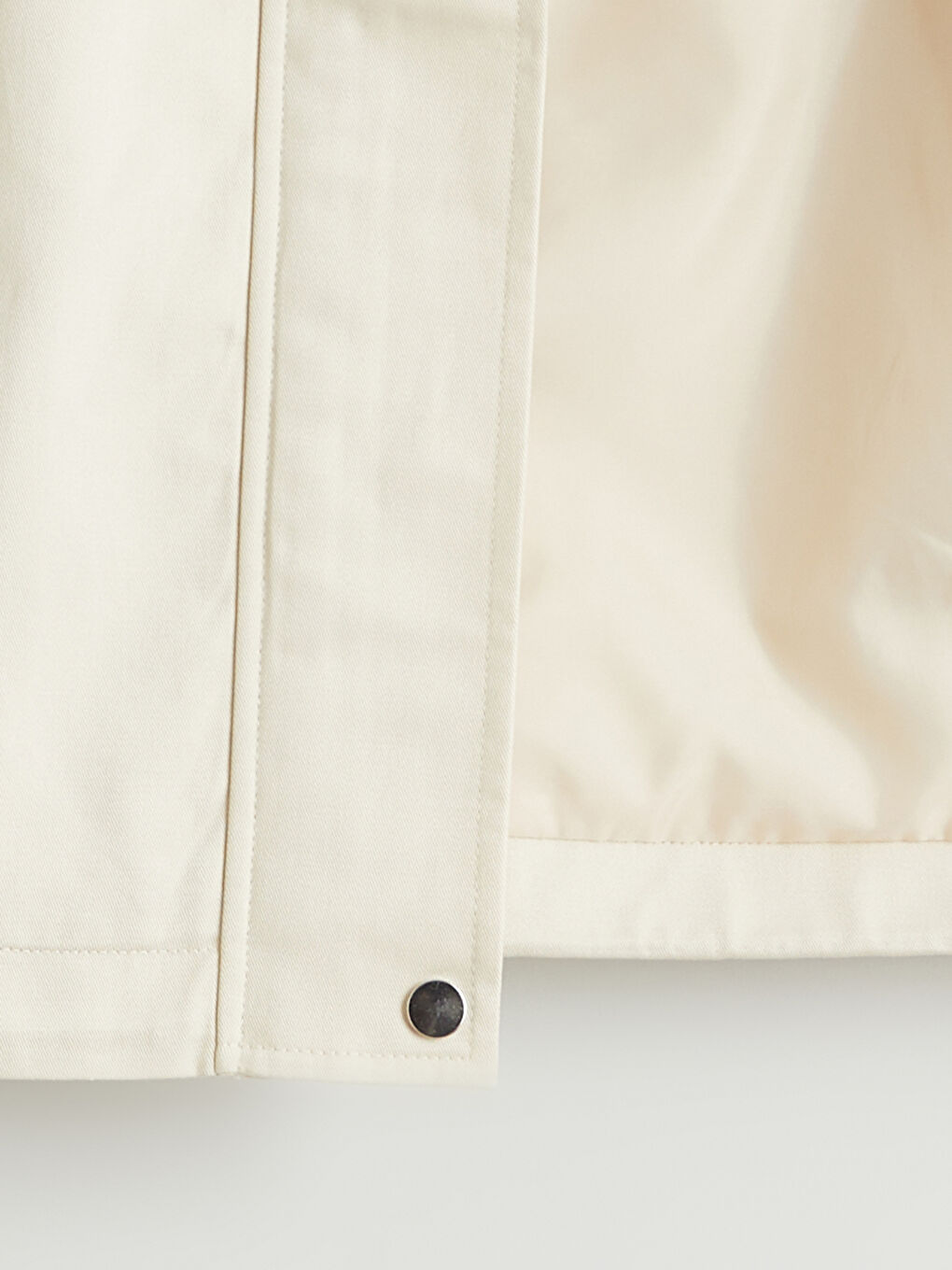 Bej Gömlek Yaka Oversize Kadın Ceket-6