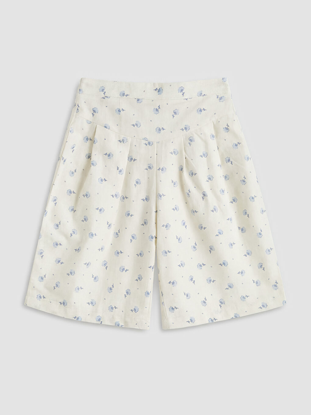 Bej Çiçekli Kız Bebek Bluz ve Pantolon-2