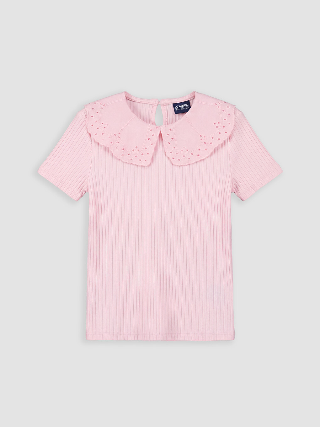 Pembe Bebe Yaka Kız Çocuk Tişört
