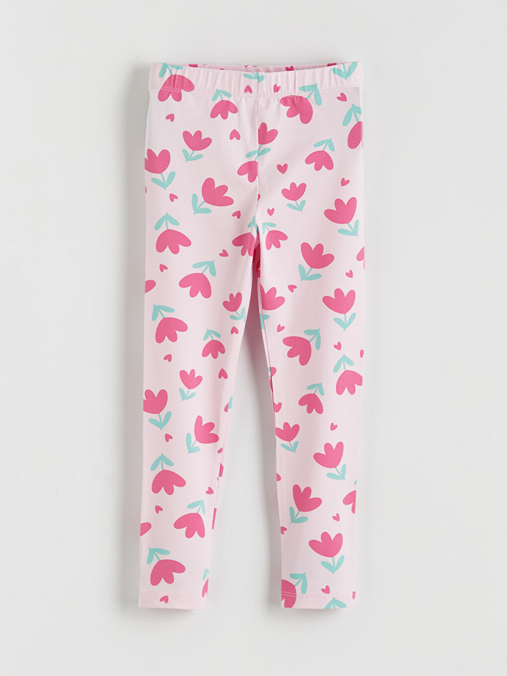 طماق للبنات بخصر مرن مُزهر - مجموعتين-1