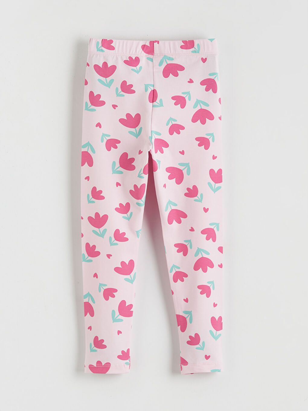 طماق للبنات بخصر مرن مُزهر - مجموعتين-2