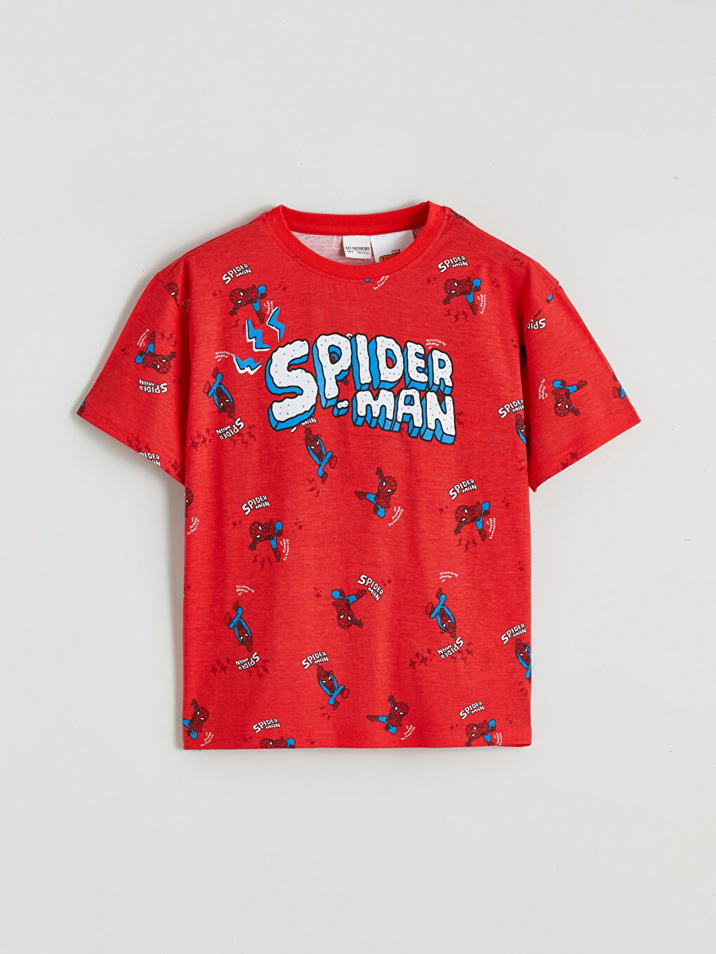 Kırmızı Spider-Man Baskılı  Erkek Çocuk Şortlu Pijama Takımı-1