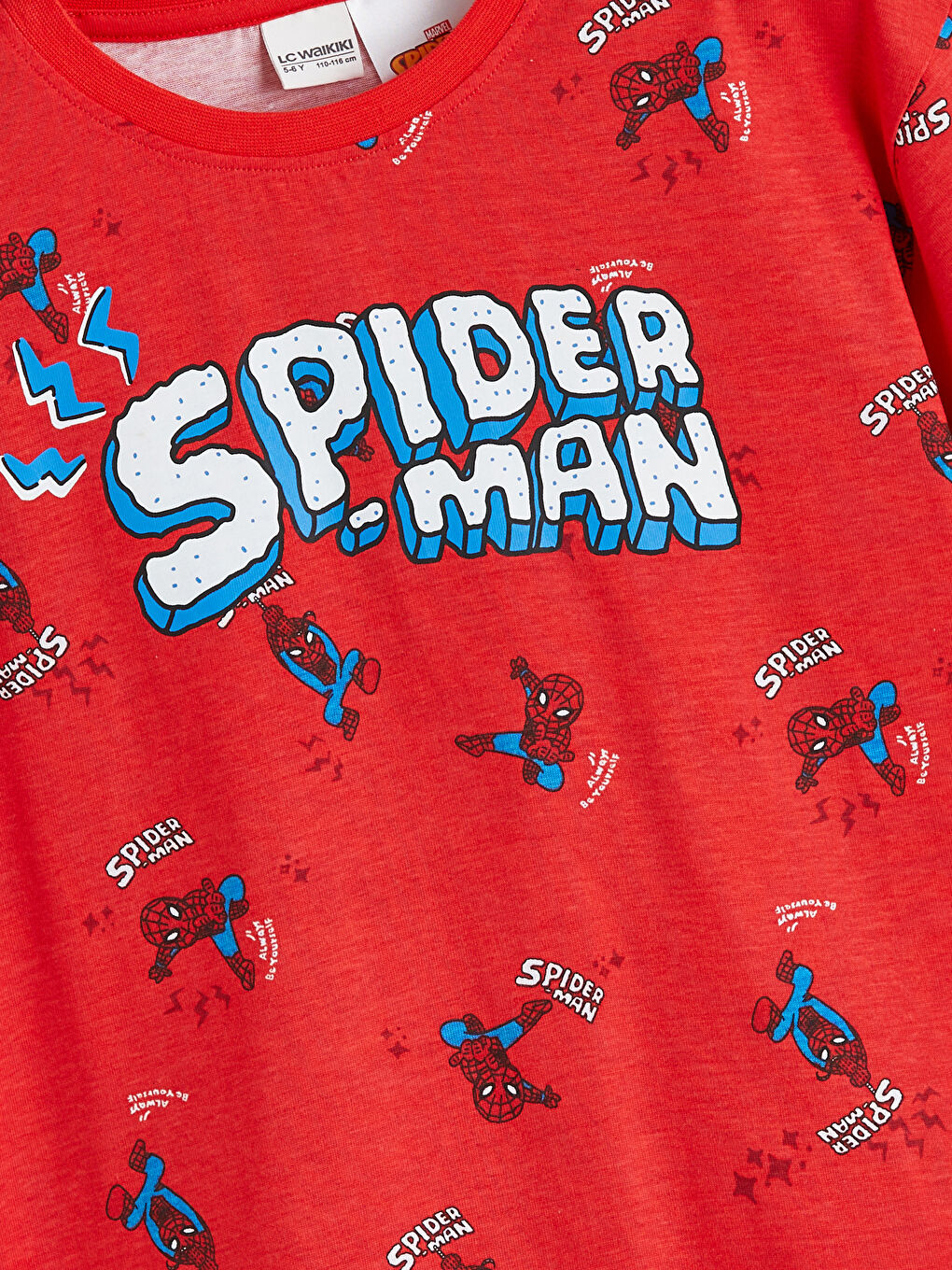Kırmızı Spider-Man Baskılı  Erkek Çocuk Şortlu Pijama Takımı-2