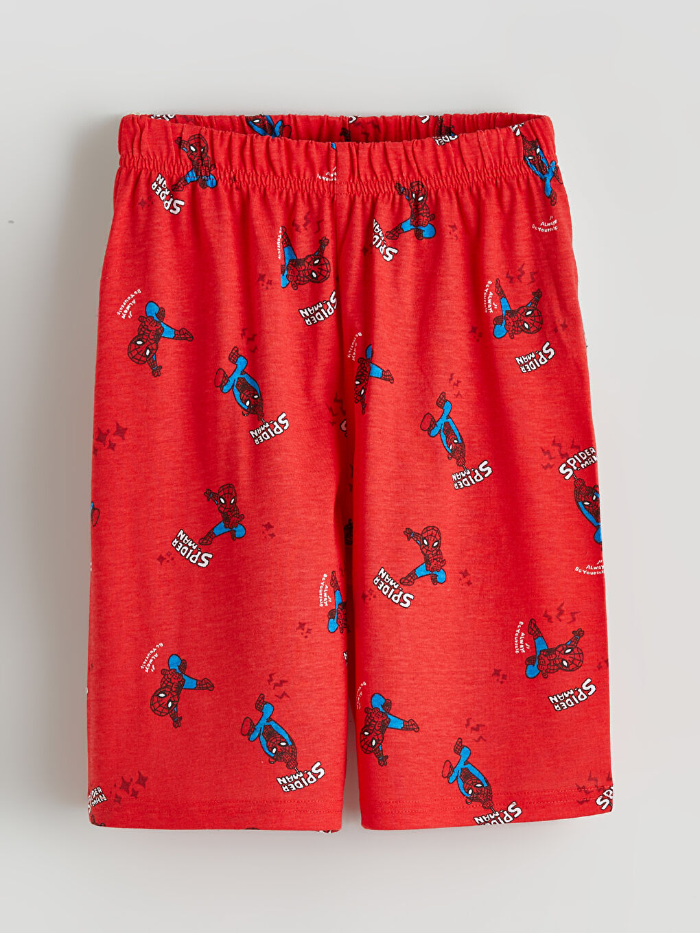 Kırmızı Spider-Man Baskılı  Erkek Çocuk Şortlu Pijama Takımı-4