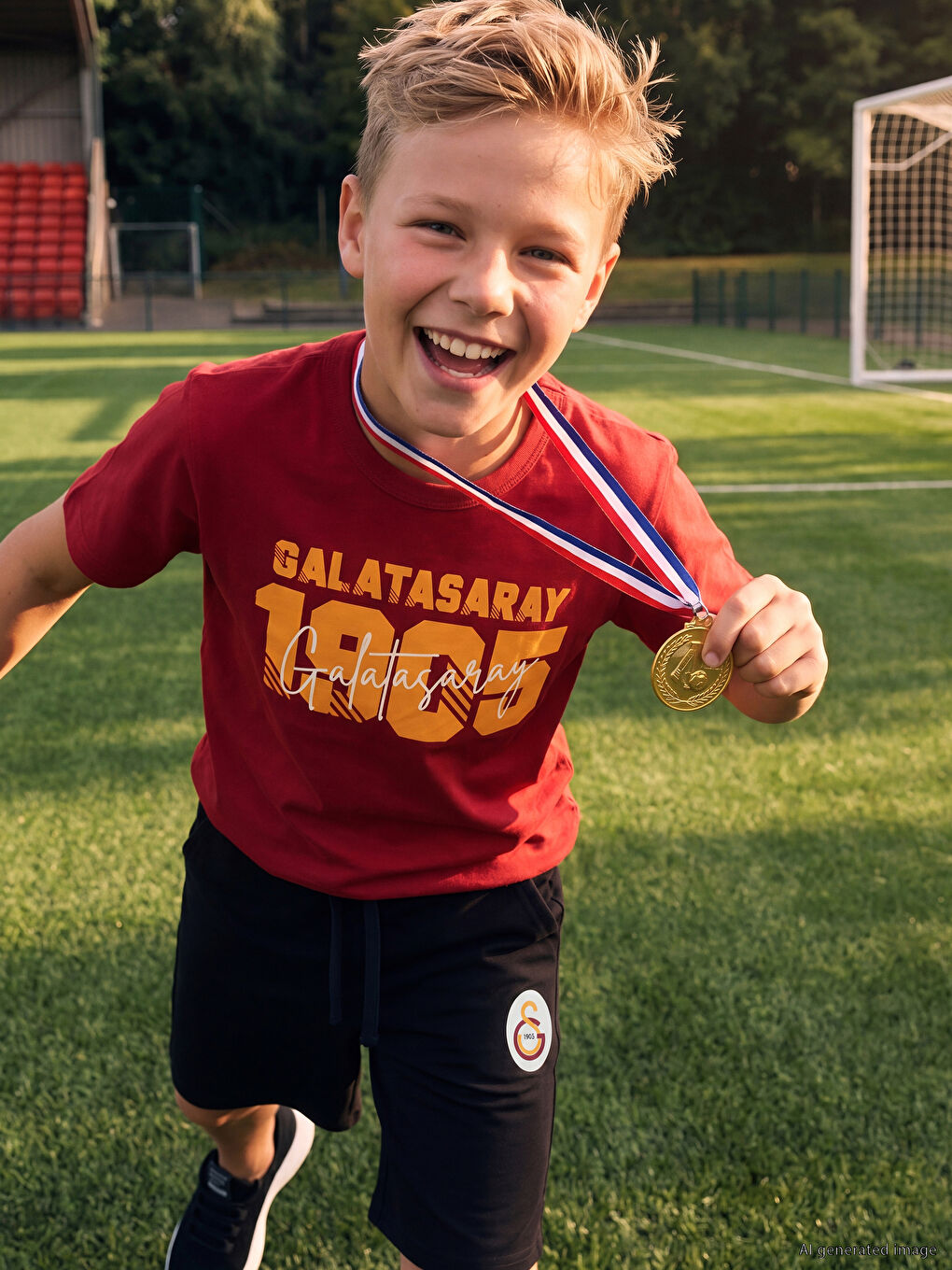 Galatasaray Printed Boys' T-Shirt and Shorts