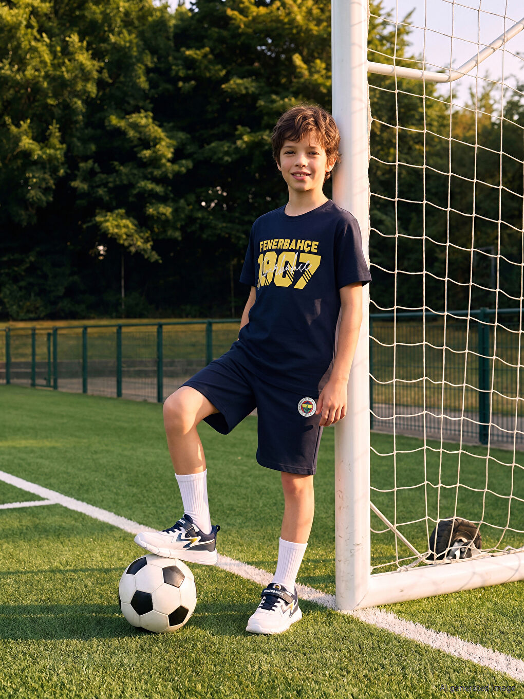 Fenerbahçe Printed Boys' Shorts Set