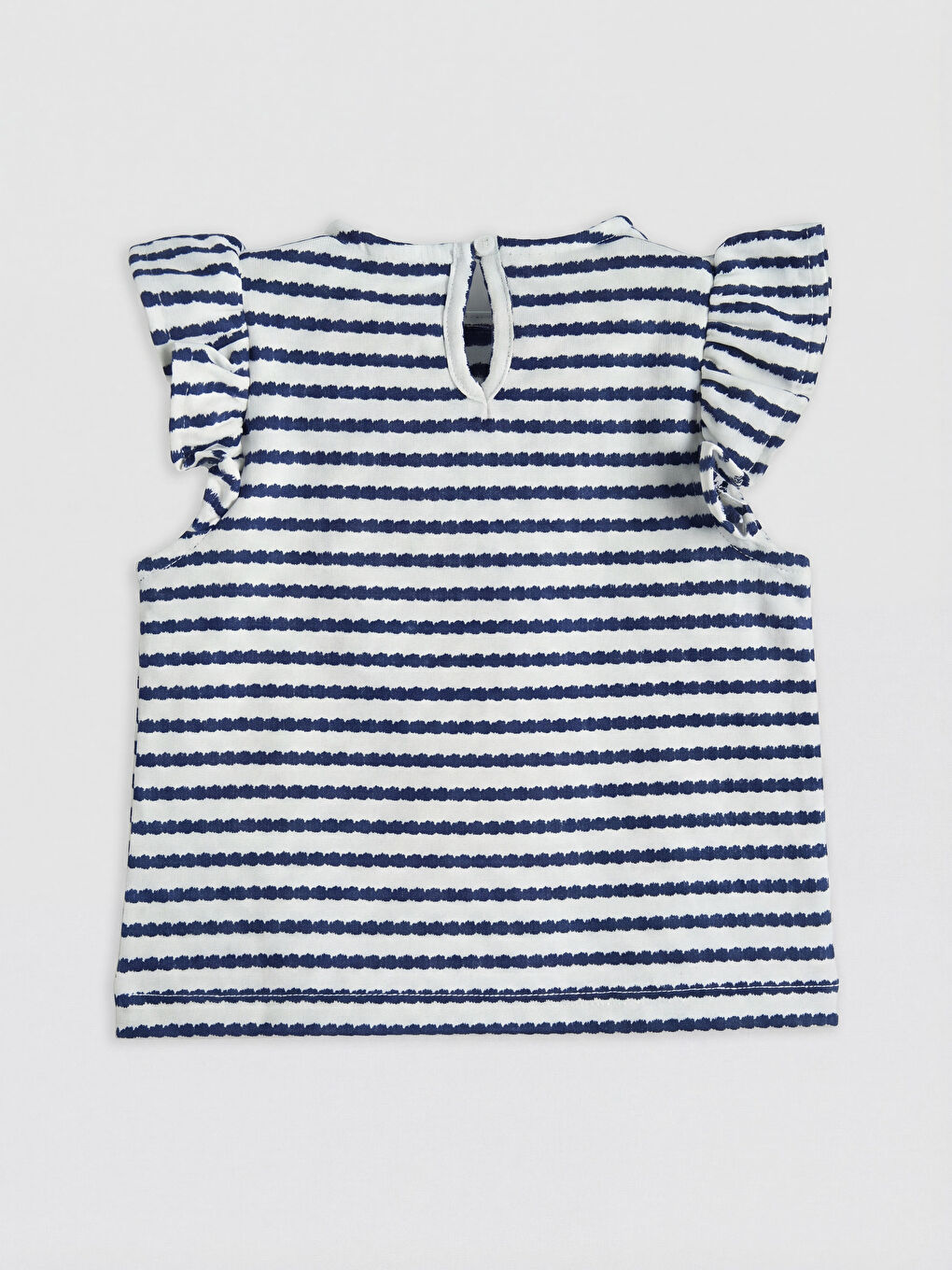 Mor Çizgili Kız Bebek Şortlu Takım-2