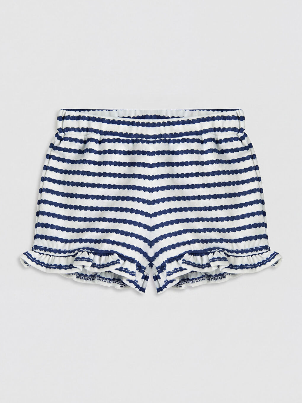 Mor Çizgili Kız Bebek Şortlu Takım-3