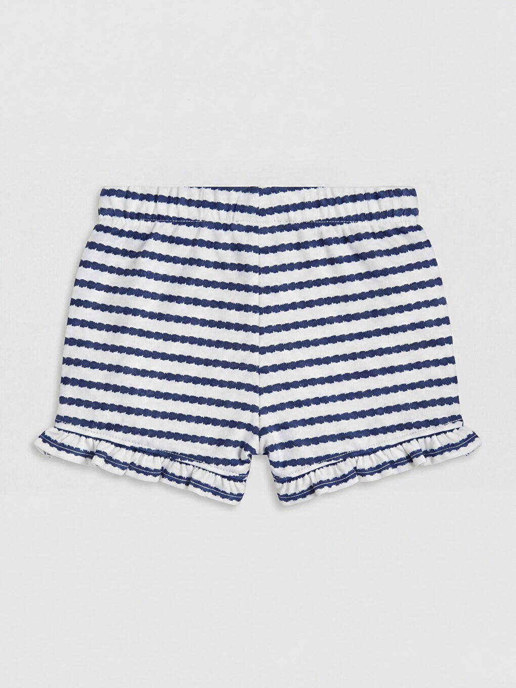 Mor Çizgili Kız Bebek Şortlu Takım-4