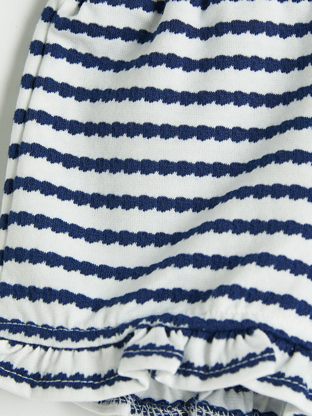 Mor Çizgili Kız Bebek Şortlu Takım-7