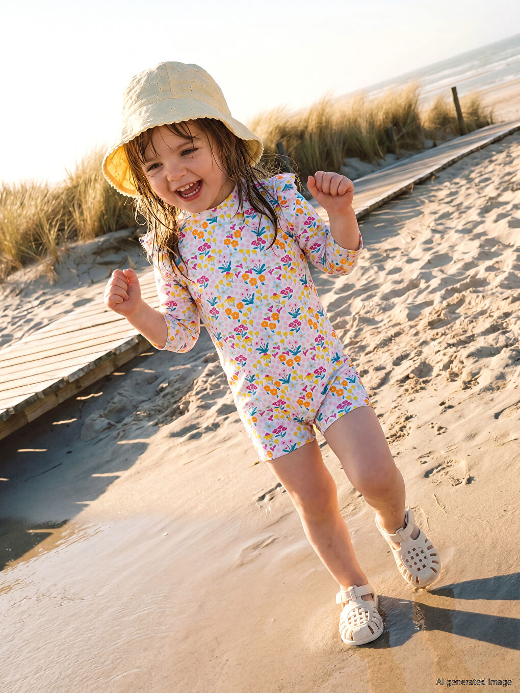 Floral Baby Girls' Swimsuit