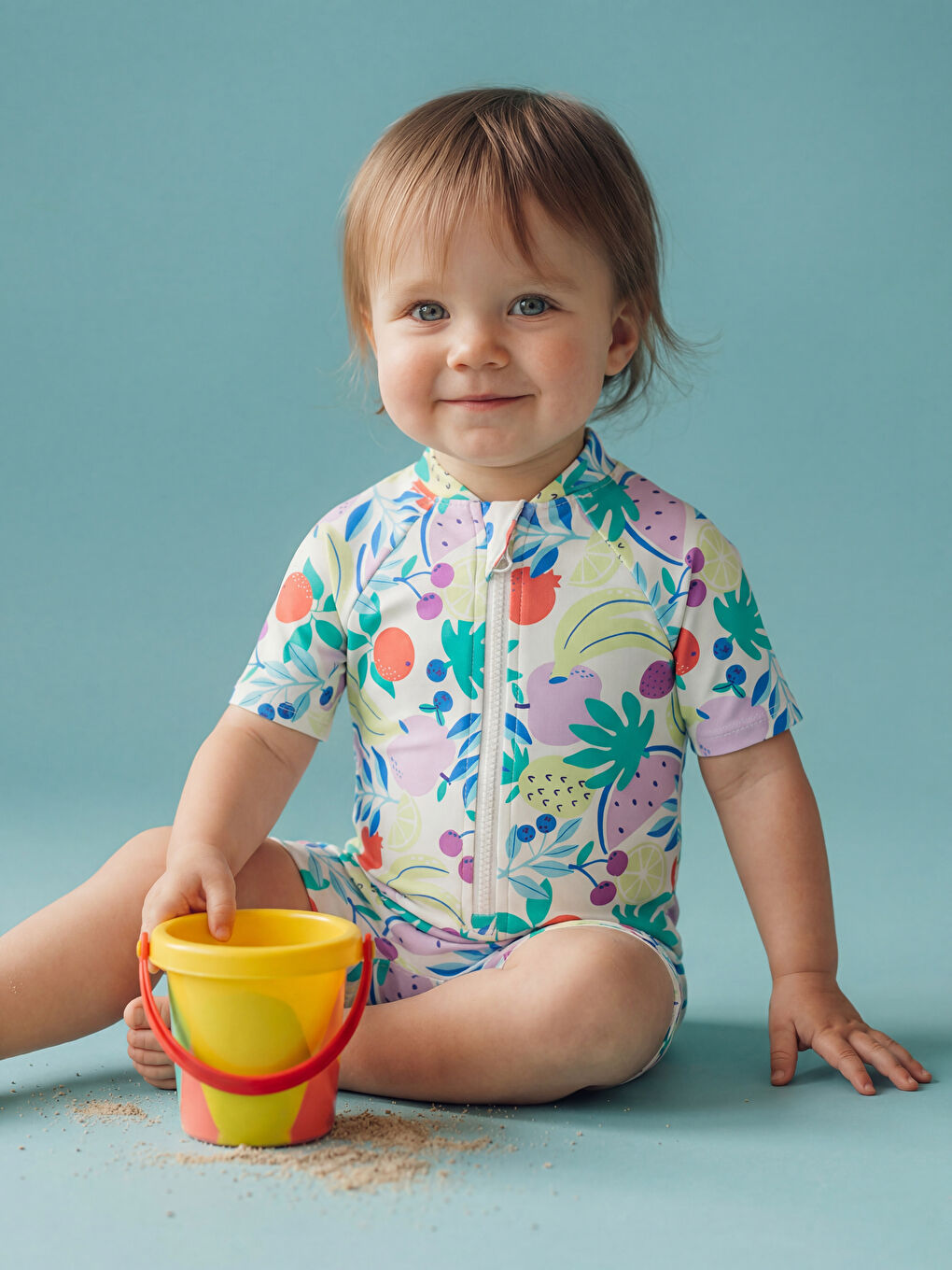Bebi kupaći kostim sa kratkim rukavima sa uzorkom za devojčice