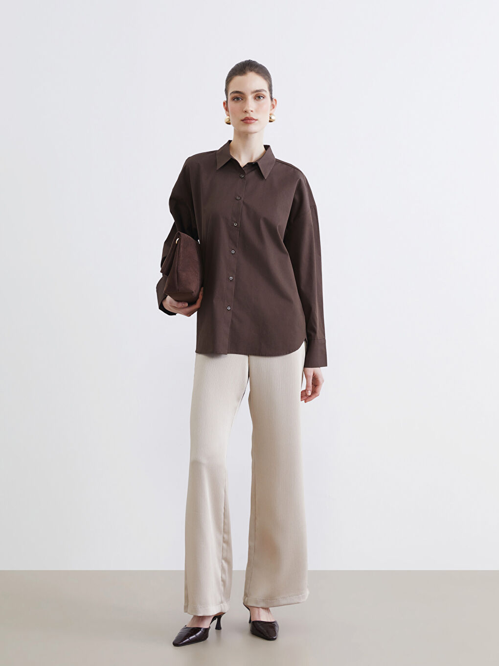 Woman BEIGE Trousers