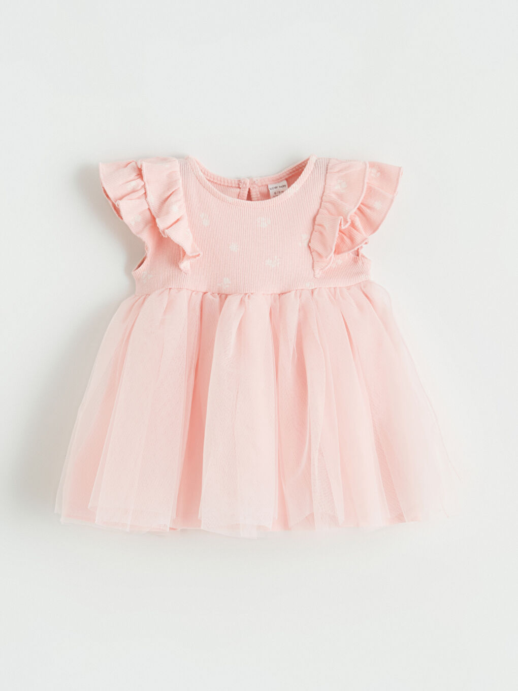 Pembe Kız Bebek Fırfır Detaylı Tütü Elbise