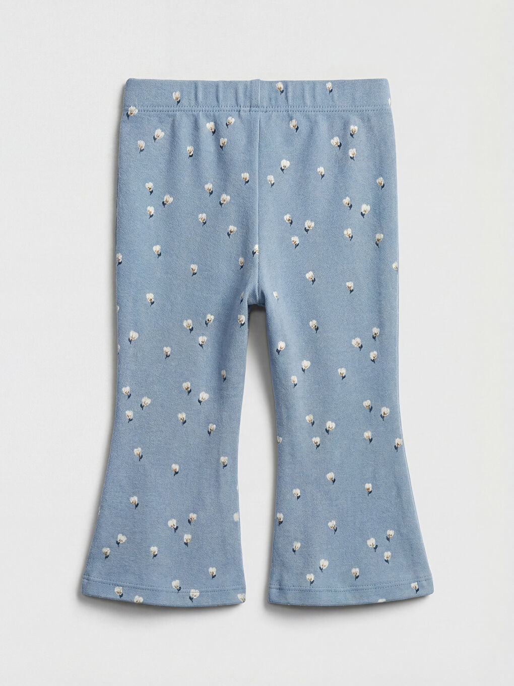 Mavi Çiçekli İspanyol Paça Kız Bebek Tayt-1