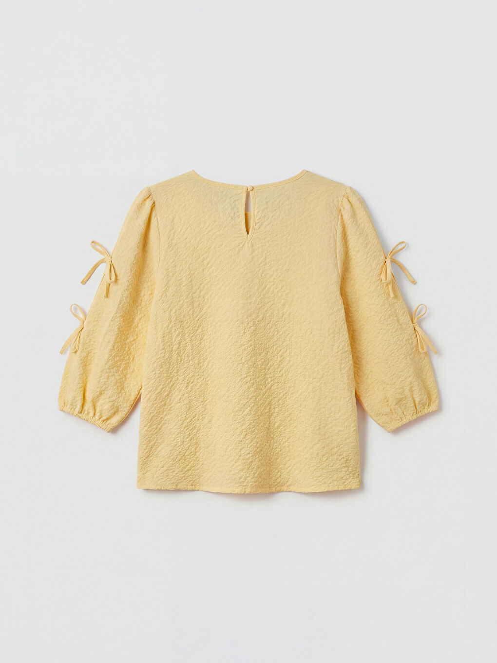 3/4 Sleeve Women's Blouse with Tie Detail-1