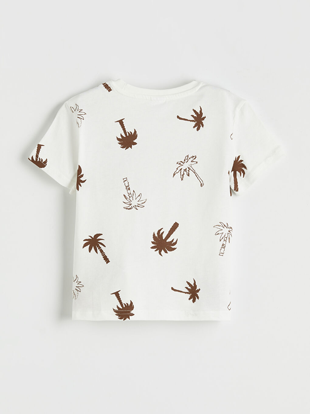 Ekru Baskılı Erkek Çocuk Şortlu Pijama Takımı	-2