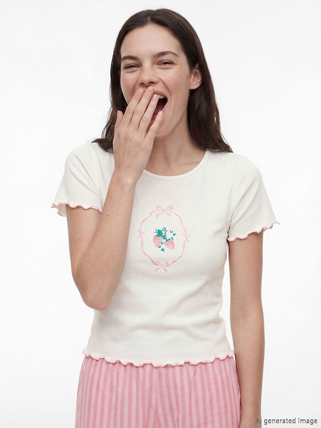 Жінка РОЖЕВИЙ Піжамний комплект-1