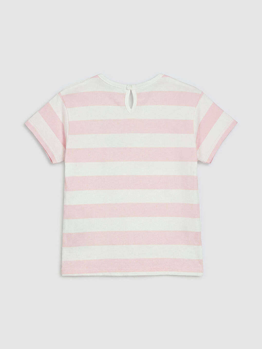 Ekru Çizgili Baskılı Kız Bebek Takım-3